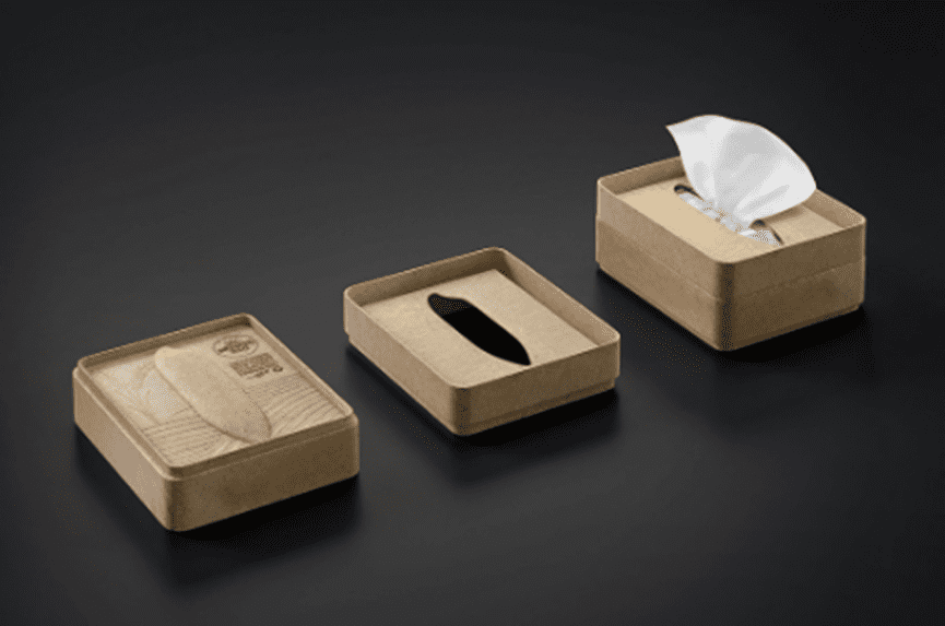 Eco-friendly packaging design - rise husk tissue box 3