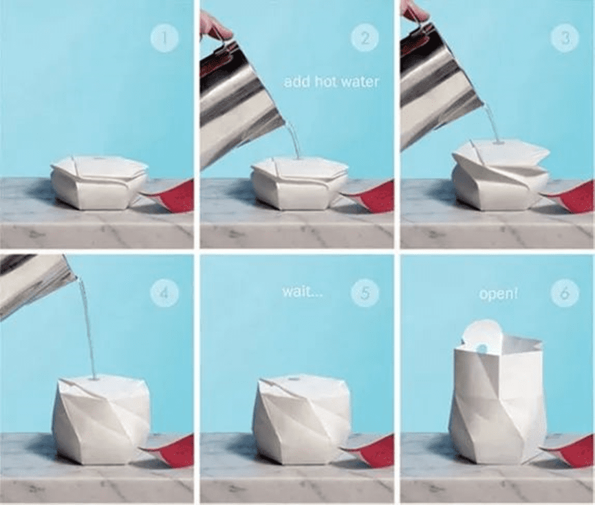 Eco-friendly packaging design - origami instant noodle bowl 2