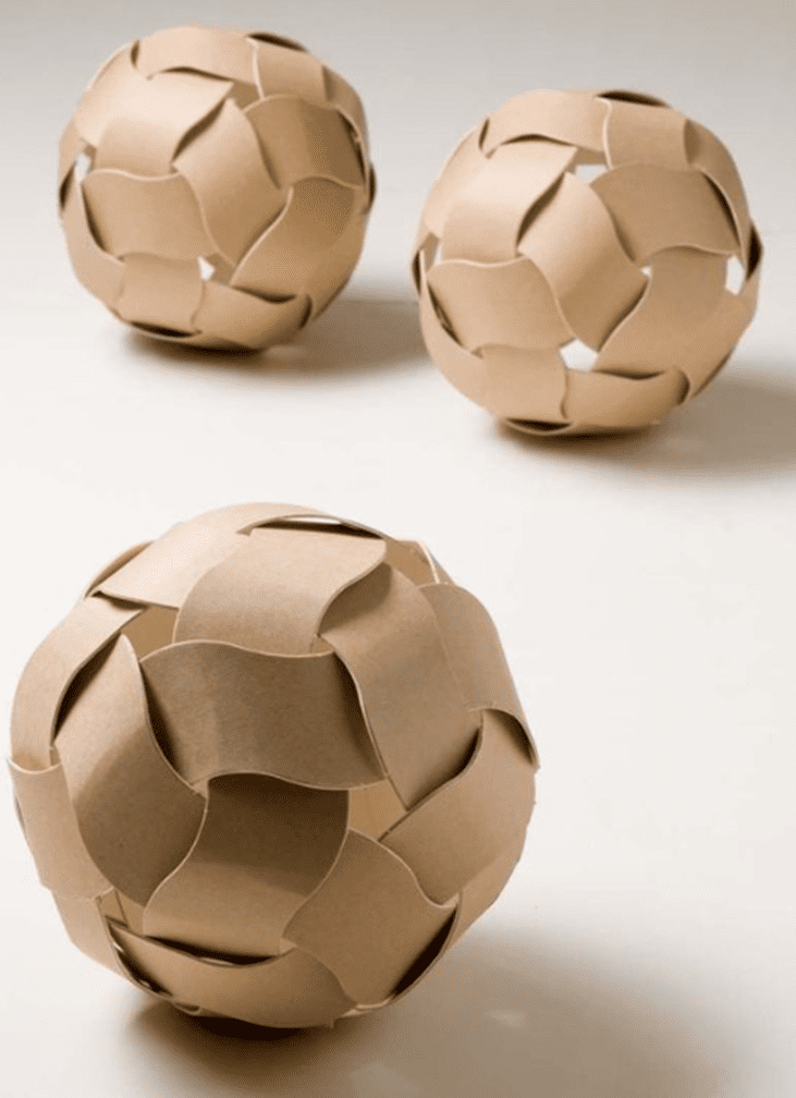 Eco-friendly packaging design - cardboard soccer ball 2