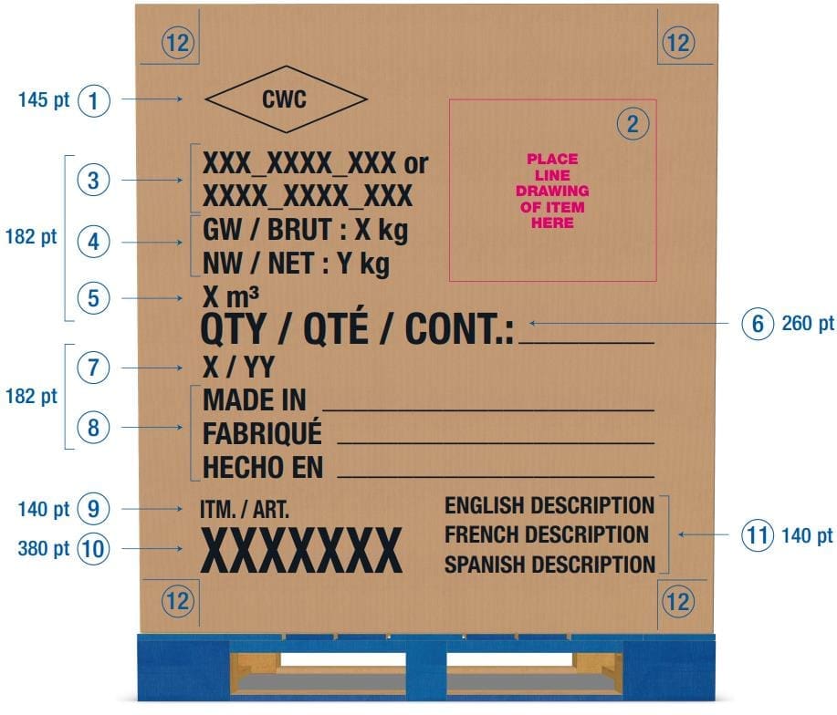 costco packaging requirements - labeling