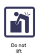 international packaging symbols - do not lift