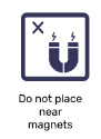 international packaging symbols - do not place near magnets