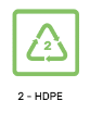 Plastics Recycling Codes - 2 HDPE
