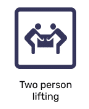 international packaging symbols - two person lift