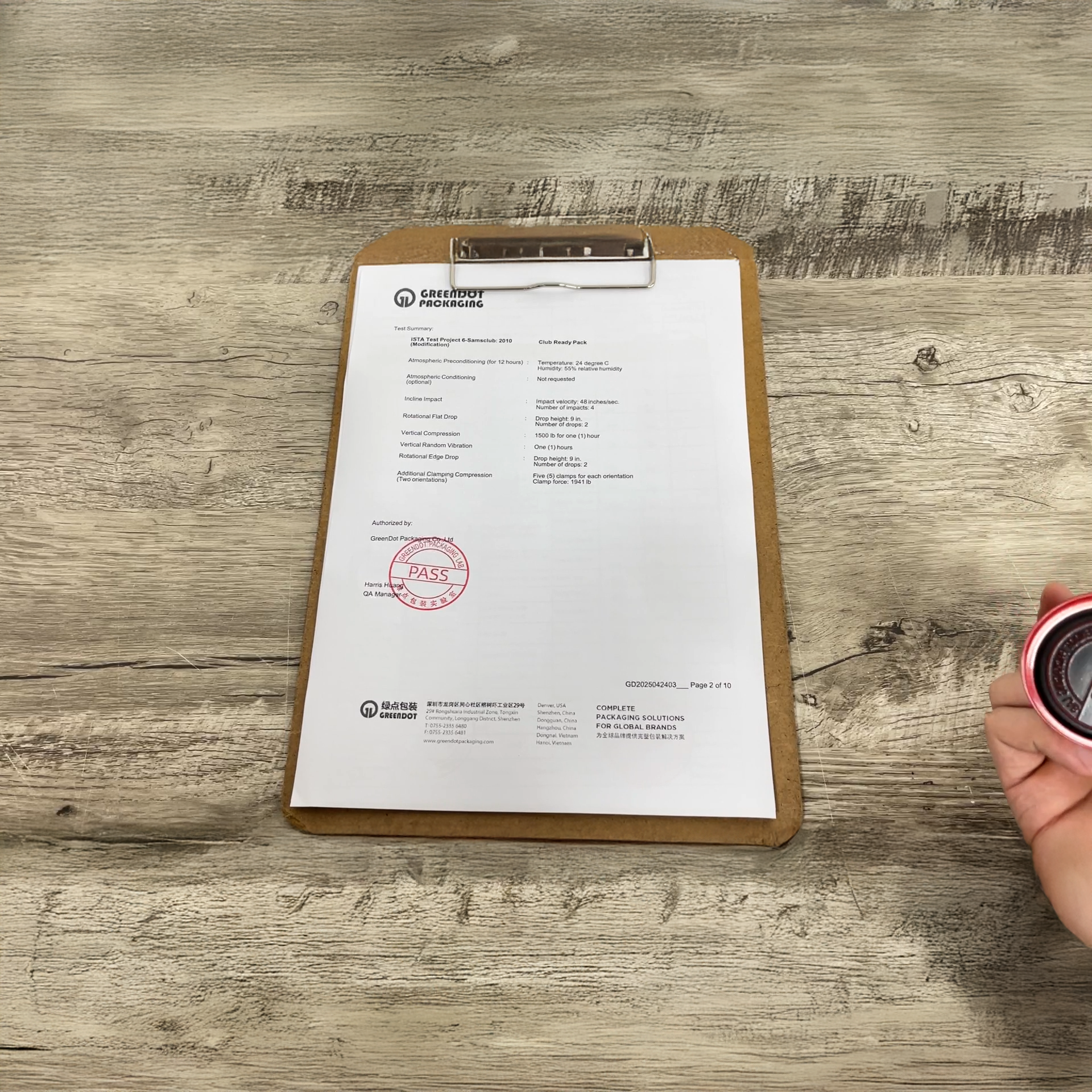 Sam's Club Packaging Requirements - ISTA test pass