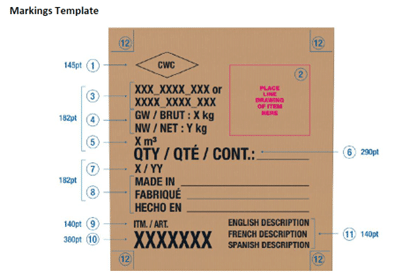 Costco-compliant POD marking template